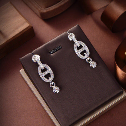 [RAFFINE]HM CHAINE DIAMOND EARRINGS