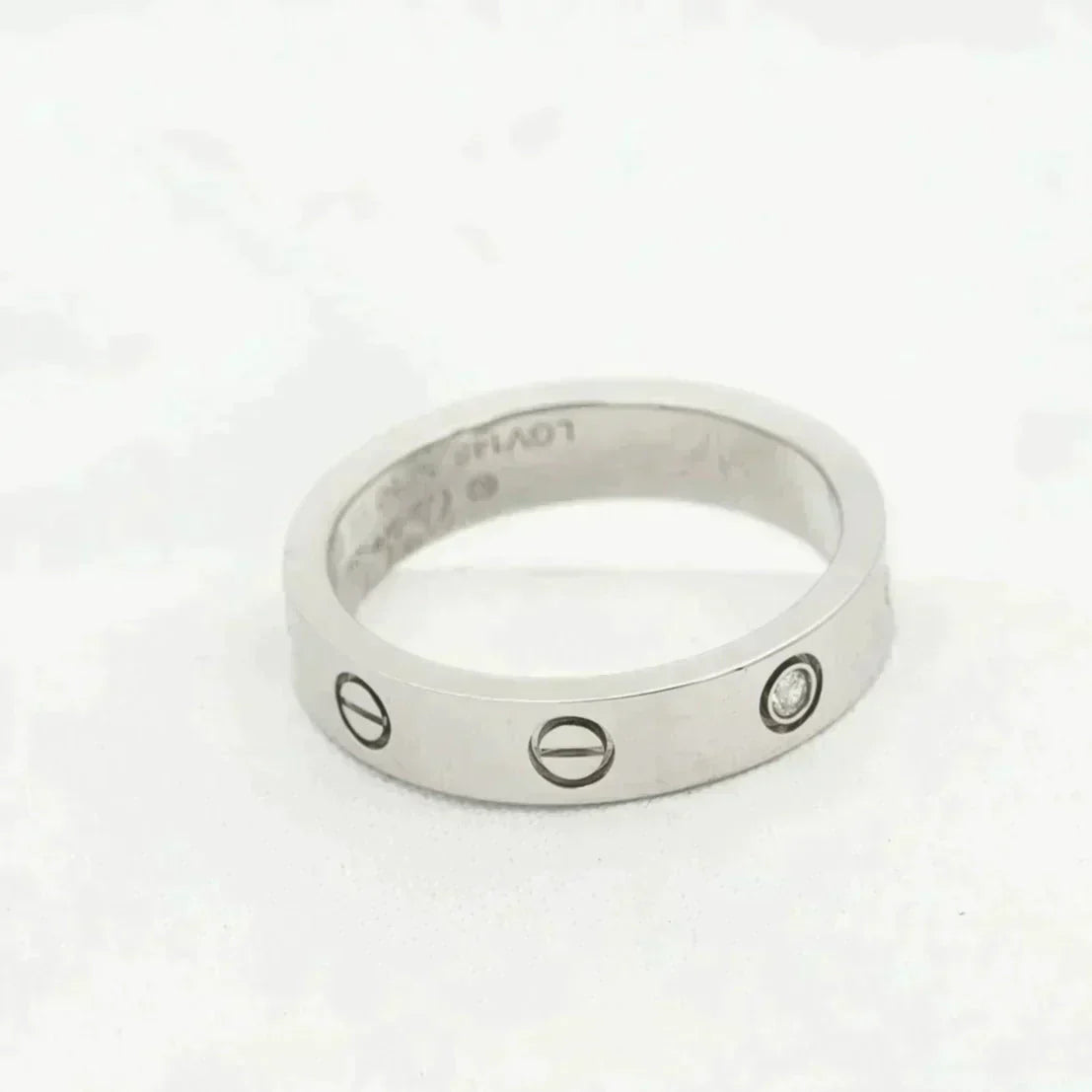 [RAFFINE]LOVE RING 4MM 1 DIAMOND SILVER