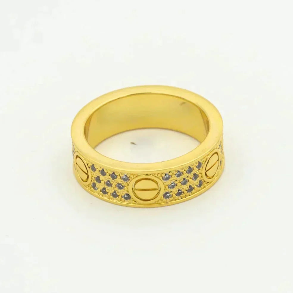 [RAFFINE]LOVE RING 5.5MM DIAMONDS PAVED