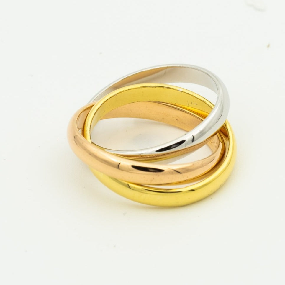[RAFFINE]TRINITY RING GOLD PINK GOLD SILVER