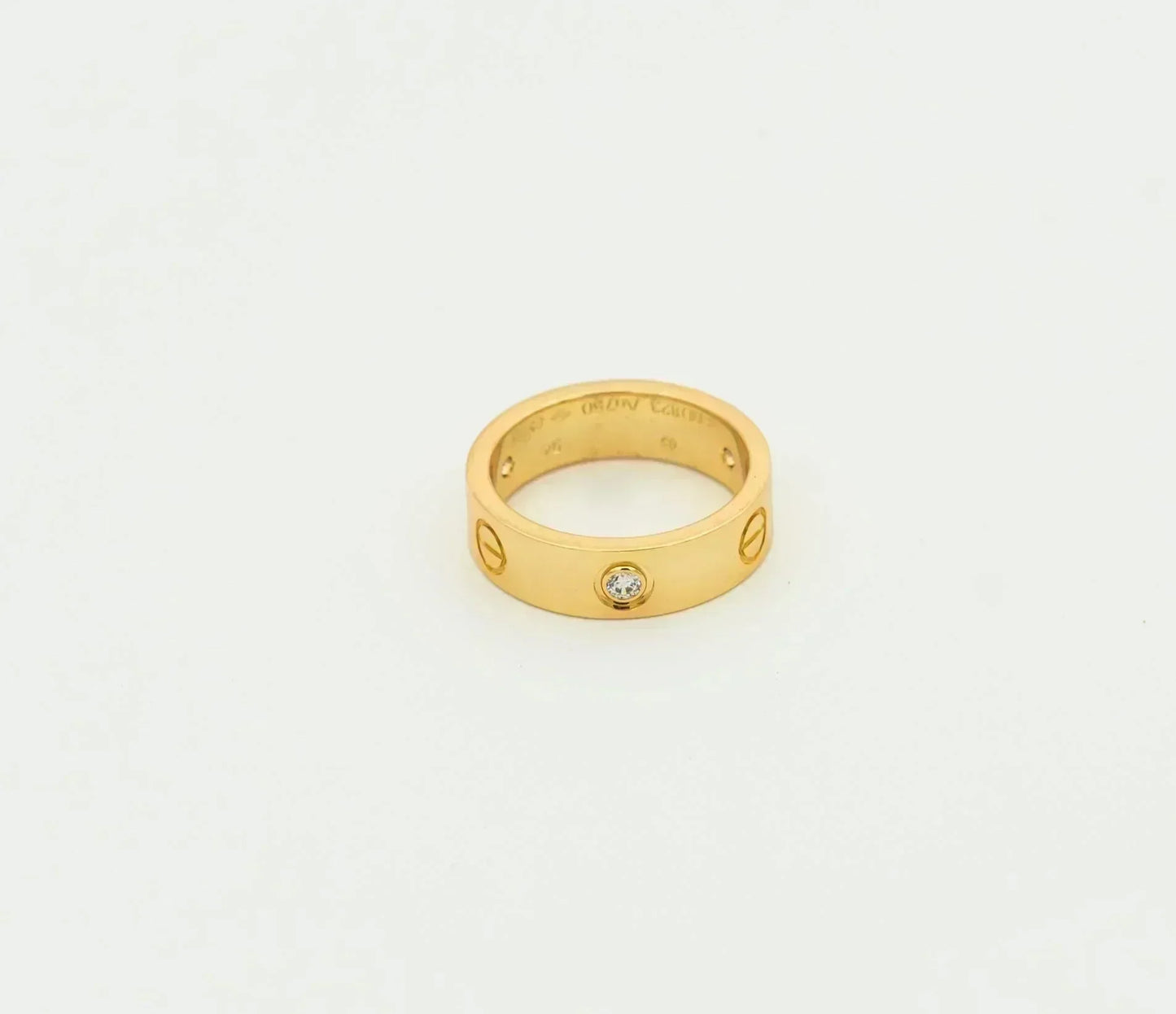 [RAFFINE]LOVE RING 5.5MM 3 DIAMONDS GOLD