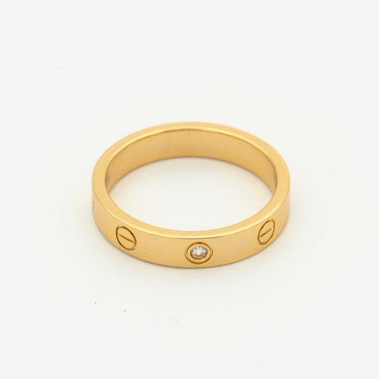 [RAFFINE]LOVE RING 4MM 1 DIAMOND PINK GOLD