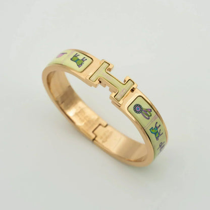 [RAFFINE]H PINK GOLD BRACELET CREAM CERAMIC