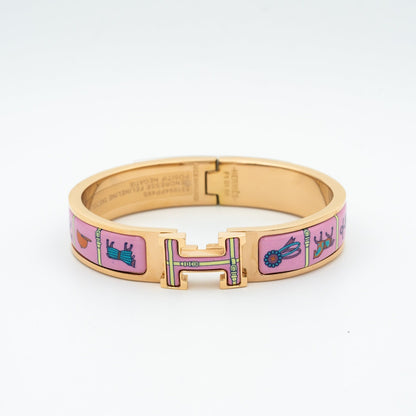 [RAFFINE]H PINK GOLD BRACELET PINK CERAMIC