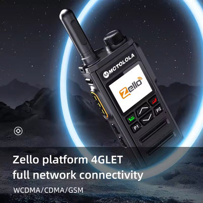 Zello 268 Professional POC Android Walkie Talkie 4G Sim Card Long Range 100 Miles Handheld Radio WiFi Network Connection