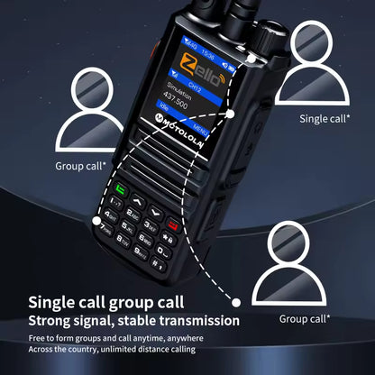 UHF VHF WiFi 2G 3G 4G Dual Mode Walkie Talkie Zello Global POC with Sim Card Analog and Network for Radio