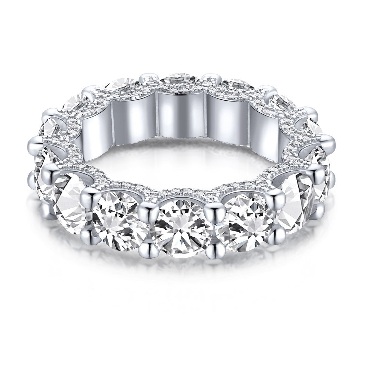 [RAFFINE]Gorgeous Round Cut Tennis Ring