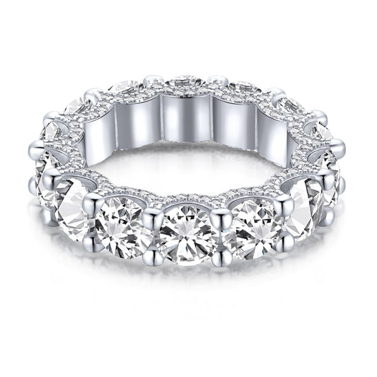 [RAFFINE]Gorgeous Round Cut Tennis Ring