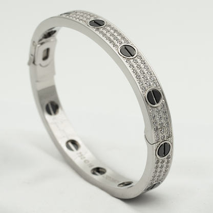 [RAFFINE]LOVE BRACELET 6.1MM DIAMOND-PAVED CERAMIC