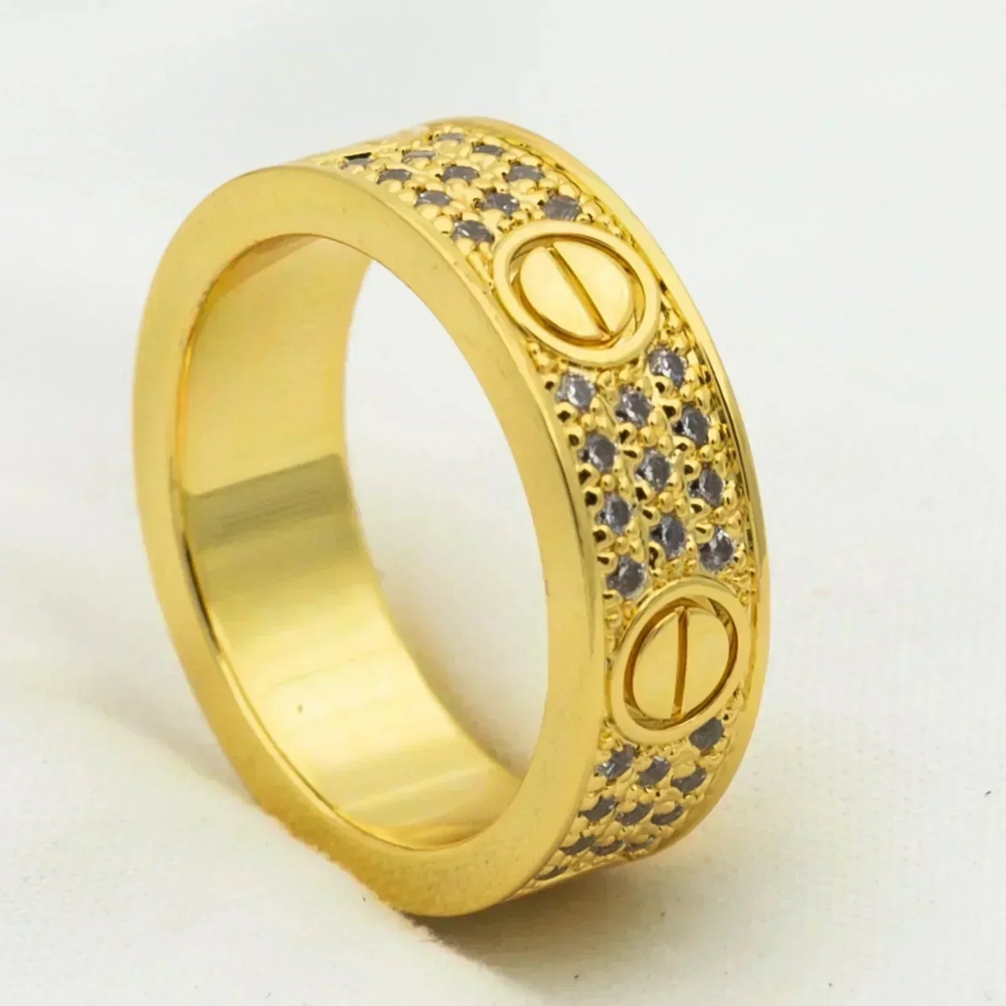 [RAFFINE]LOVE RING 5.5MM DIAMONDS PAVED