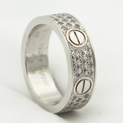 [RAFFINE]LOVE RING 5.5MM DIAMONDS PAVED