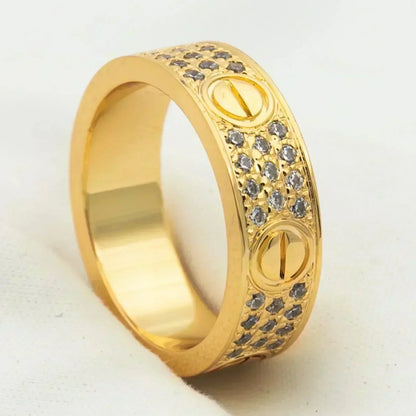 [RAFFINE]LOVE RING 5.5MM DIAMONDS PAVED