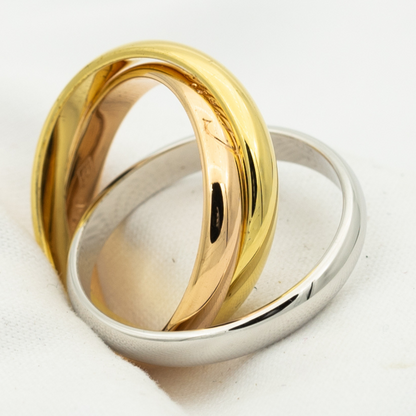 [RAFFINE]TRINITY RING GOLD PINK GOLD SILVER