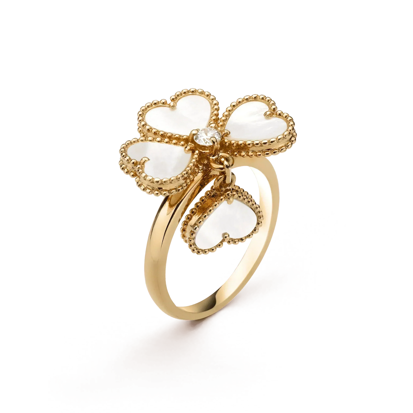 [RAFFINE]SWEET CLOVER WHITE MOP RING