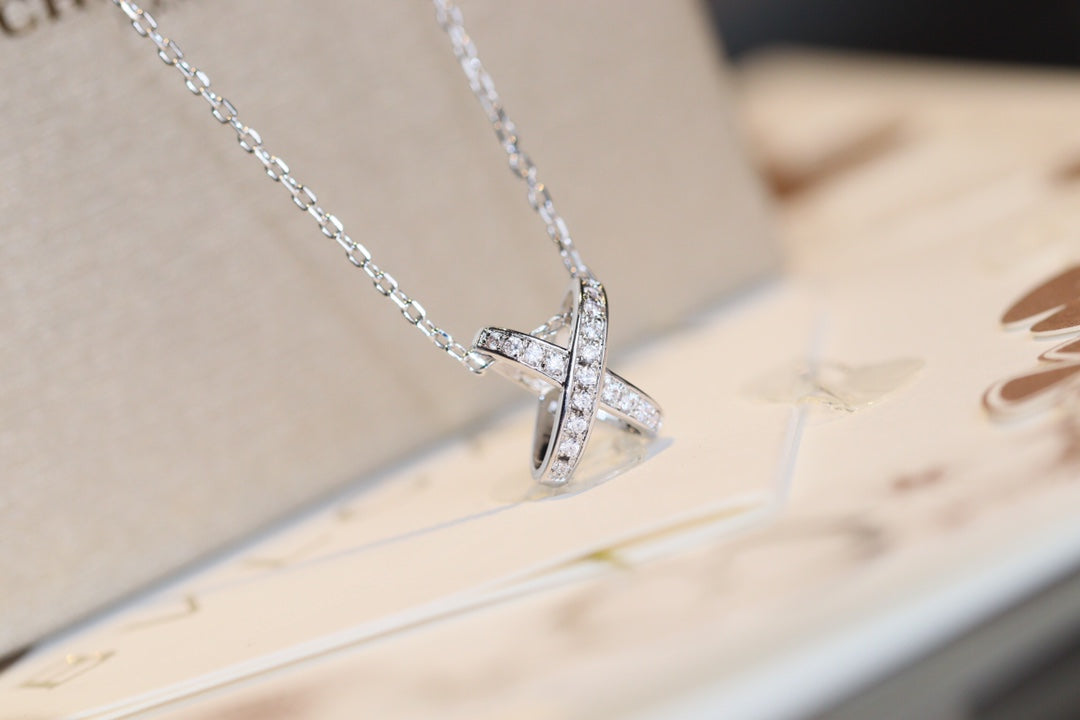 [RAFFINE]JEUX DE DIAMOND NECKLACE