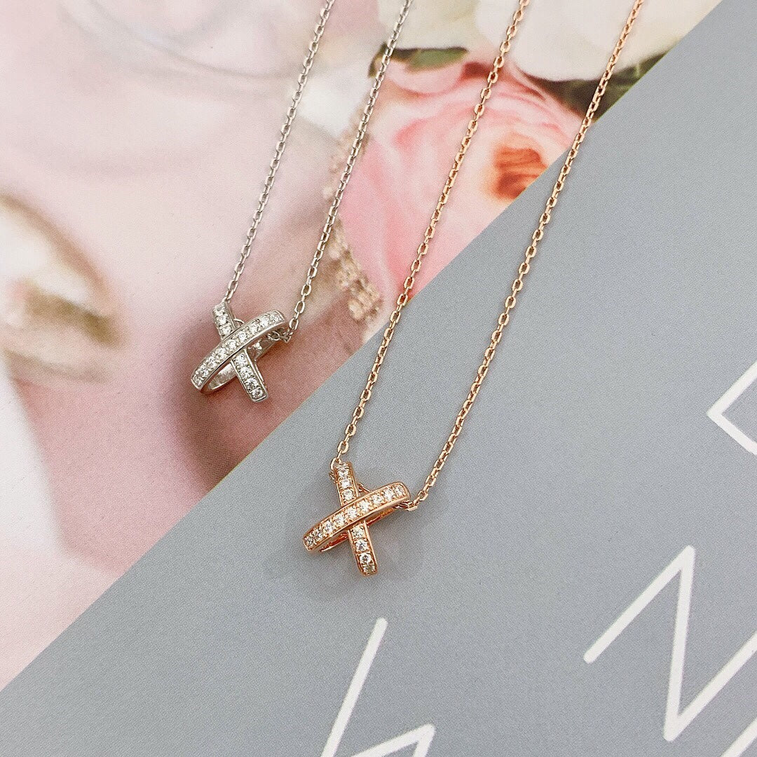 [RAFFINE]JEUX DE DIAMOND NECKLACE