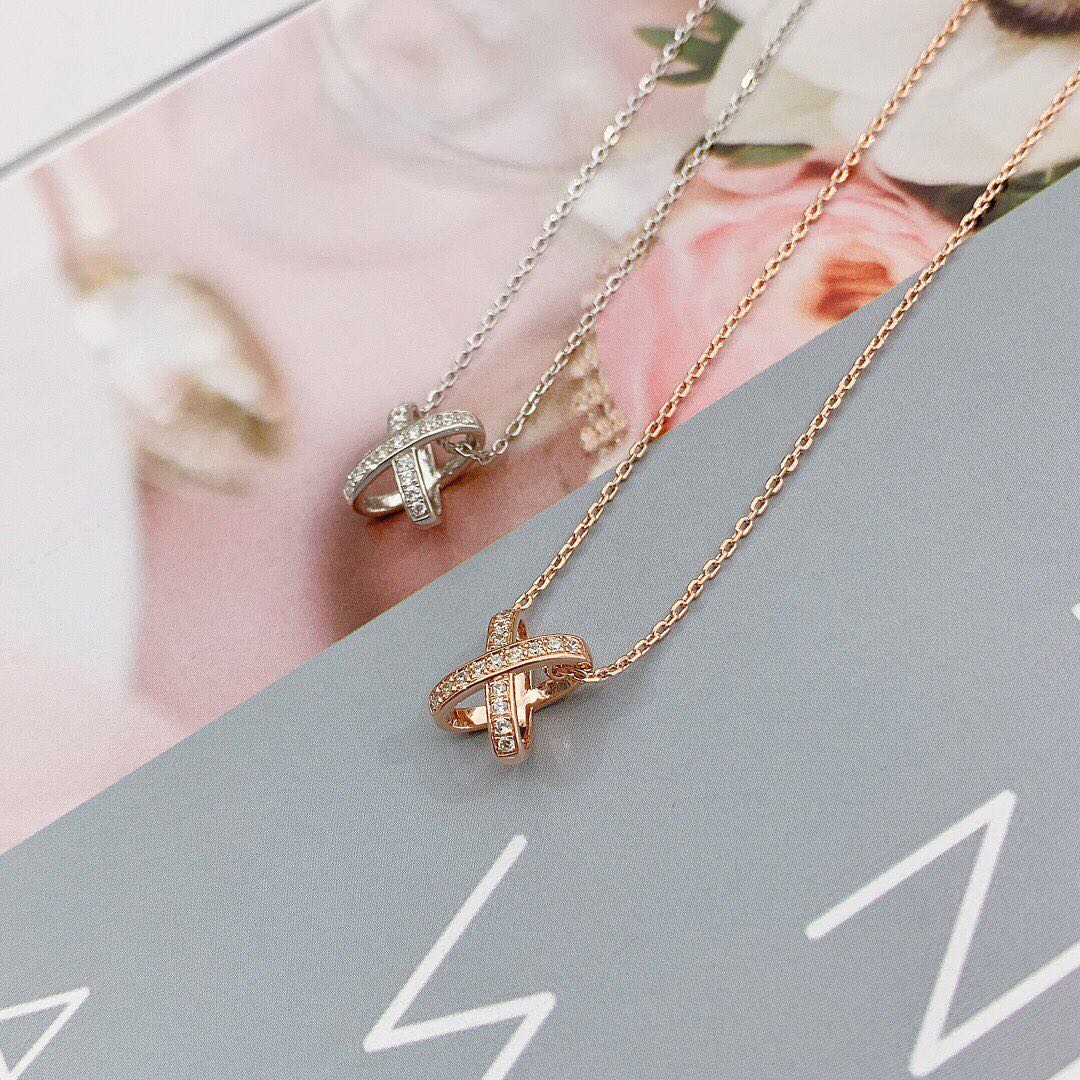 [RAFFINE]JEUX DE DIAMOND NECKLACE