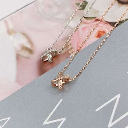 [RAFFINE]JEUX DE DIAMOND NECKLACE