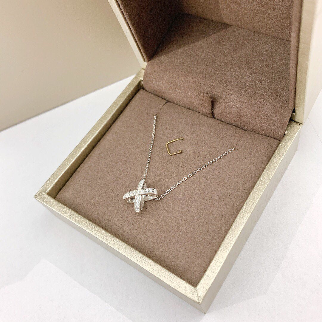 [RAFFINE]JEUX DE DIAMOND NECKLACE