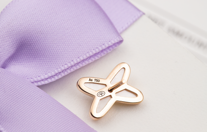 [RAFFINE]JEUX DE WHITE MOP ROSE GOLD DIAMOND EARRINGS