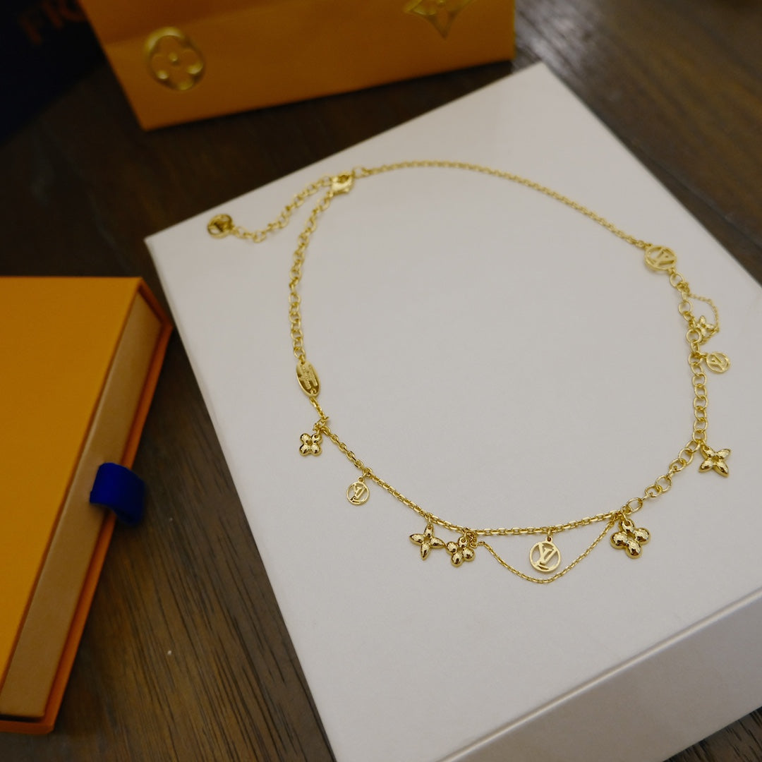 [RAFFINE]BLOOMING SUPPLE NECKLACE BRASS