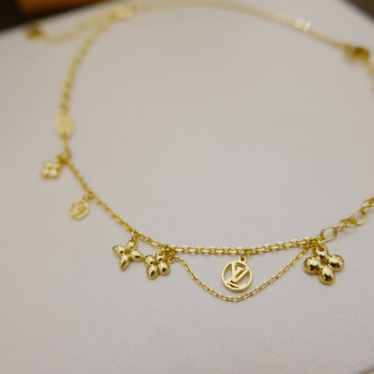 [RAFFINE]BLOOMING SUPPLE NECKLACE BRASS