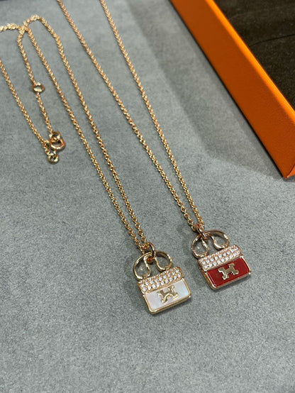 [RAFFINE]H CIRCE MOISSANITE PENDANT NECKLACE GOLD