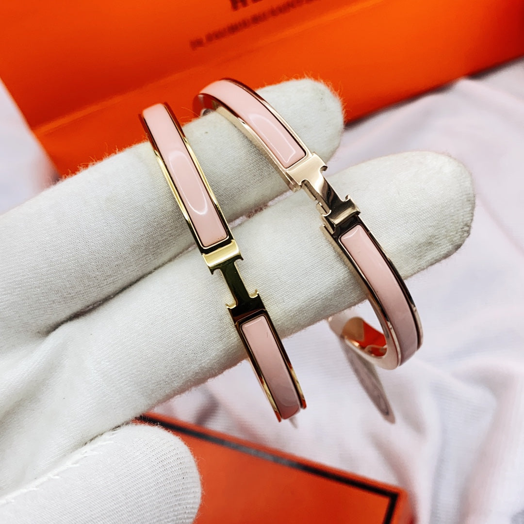 [RAFFINE]CLASSIC HM CLIC  PINK 8MM ENAMEL BRACELET