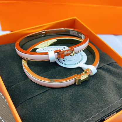 [RAFFINE]CLASSIC HM CLIC  PINK 8MM ENAMEL BRACELET