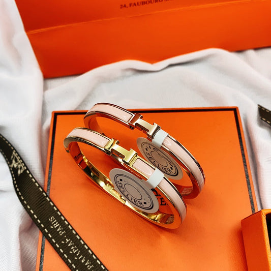 [RAFFINE]CLASSIC HM CLIC  PINK 8MM ENAMEL BRACELET
