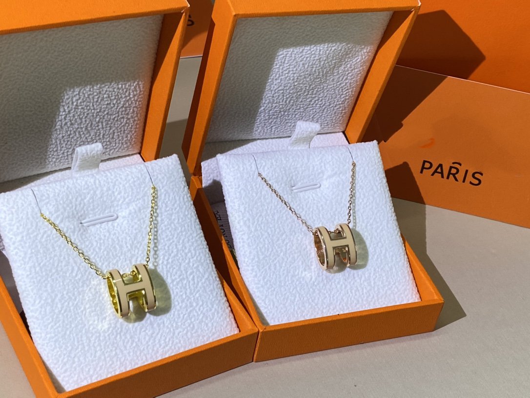 [RAFFINE]HM CLIC YELLOW ENAMEL GOLD NECKLACE