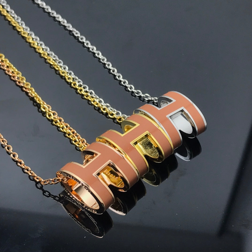 [RAFFINE]H NECKLACE BROWN