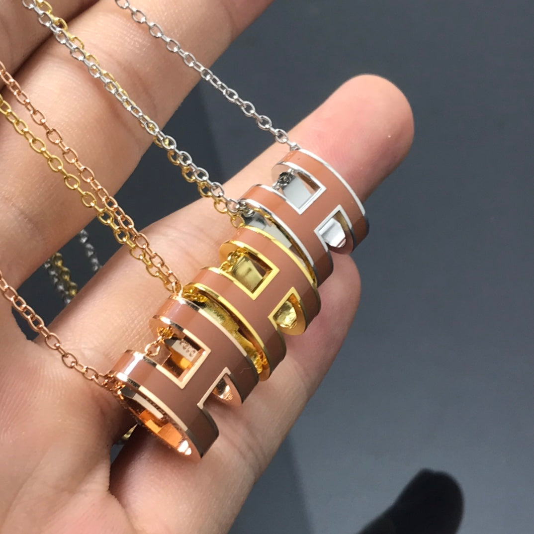 [RAFFINE]H NECKLACE BROWN