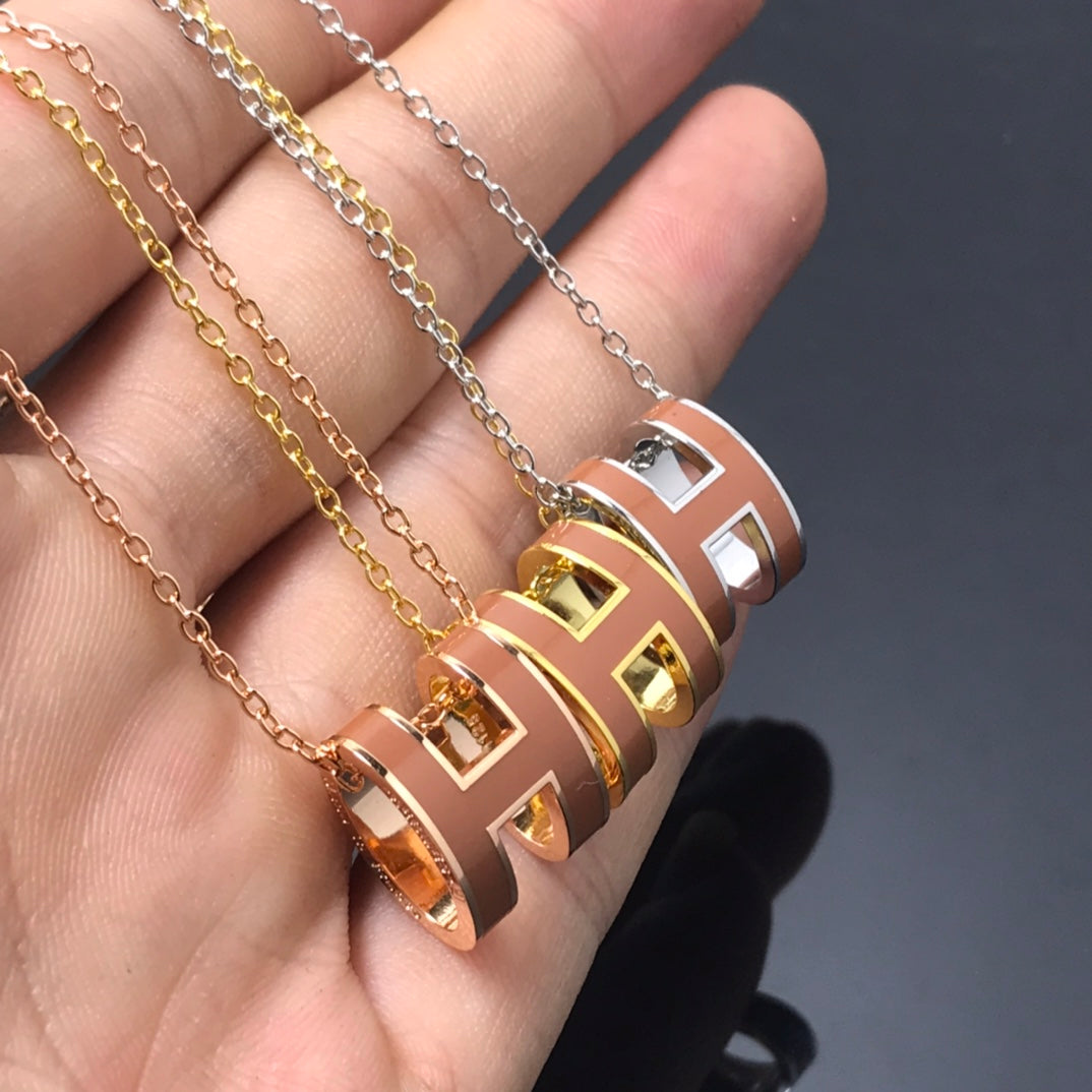 [RAFFINE]H NECKLACE BROWN