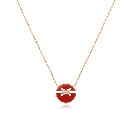 [RAFFINE]JEUX DE ROSE GOLD DIAMOND NECKLACE