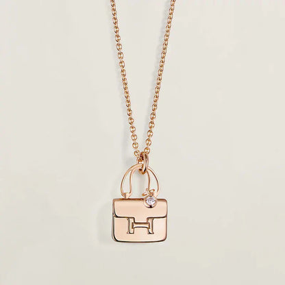 [RAFFINE]AMULETTE PEDANT ROSE GOLD NECKLACE