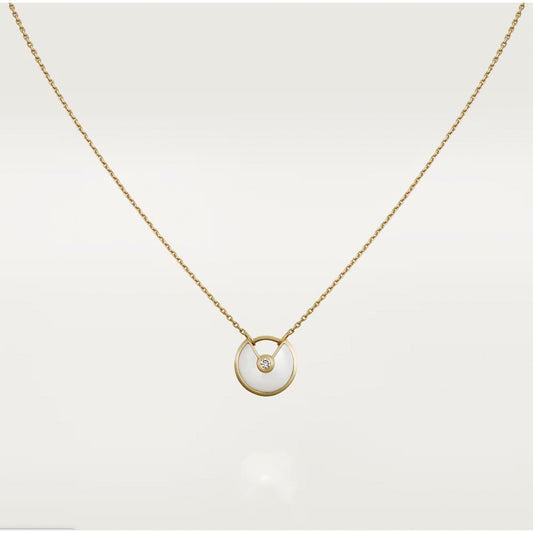 [RAFFINE]AMULETTE ROSE GOLD MOP NECKLACE