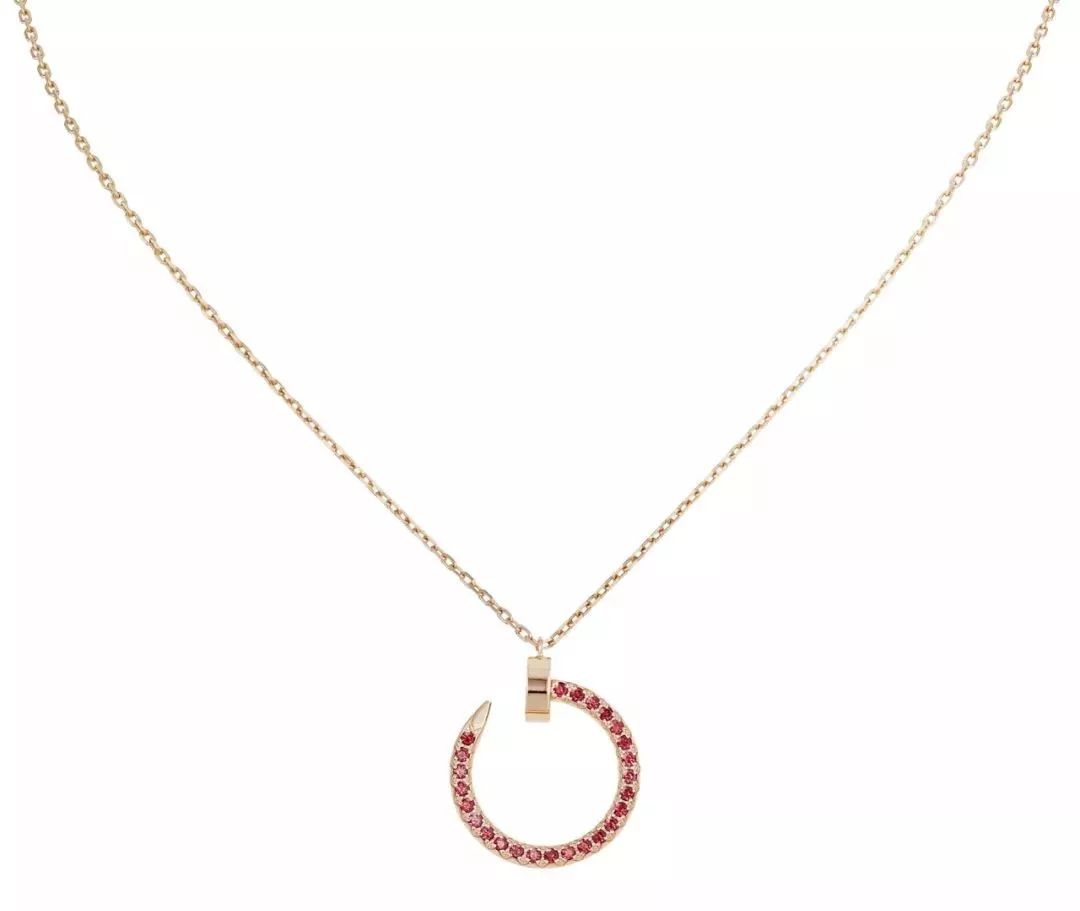 [RAFFINE]JUSTE NECKLACE GOLD RED DIAMONDS