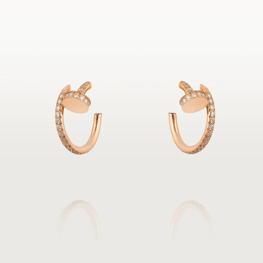 [RAFFINE]JUSTE EARRINGS 12.75MM PINK GOLD DIAMOND
