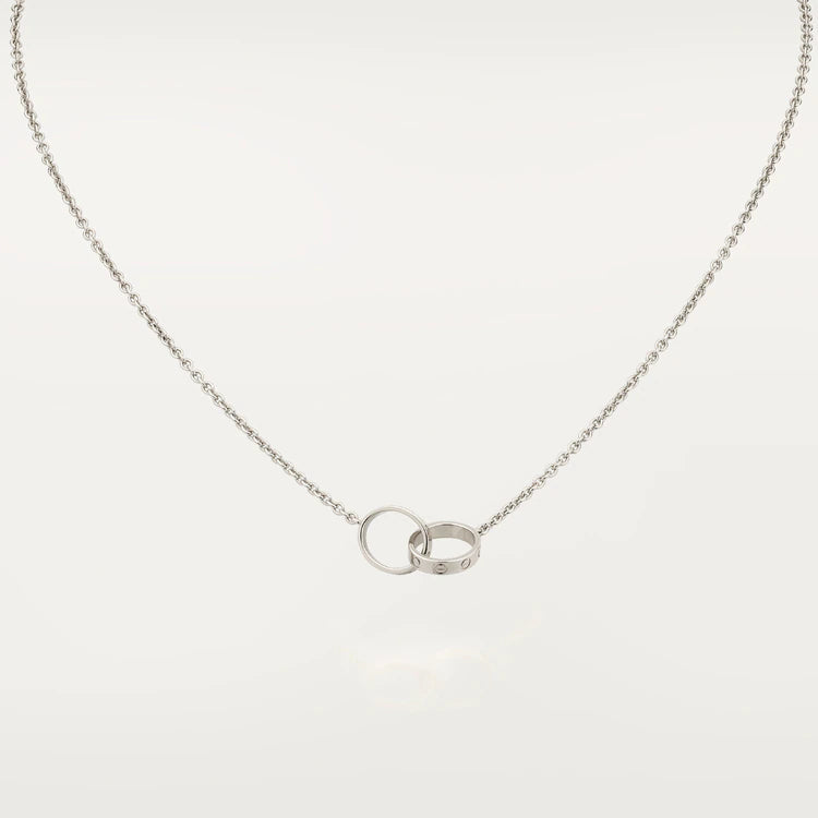 [RAFFINE]LOVE NECKLACE PINK GOLD AND SILVER