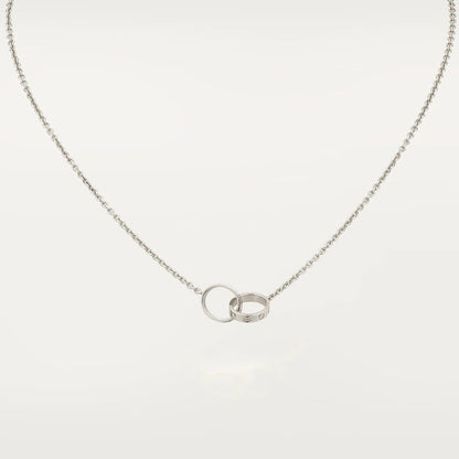[RAFFINE]LOVE NECKLACE PINK GOLD AND SILVER