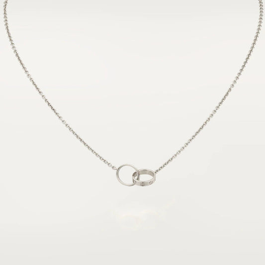[RAFFINE]LOVE NECKLACE PINK GOLD AND SILVER