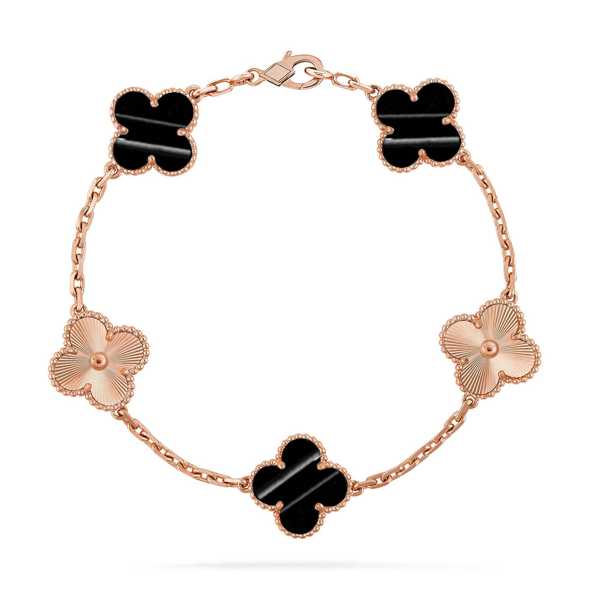 [RAFFINE] CLOVER 5 MOTIF PULSAR STONE BRACELET COLLECTION