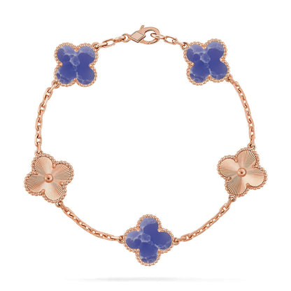 [RAFFINE]CLOVER 5 MOTIF BLUE VEINS BRACELET COLLECTION