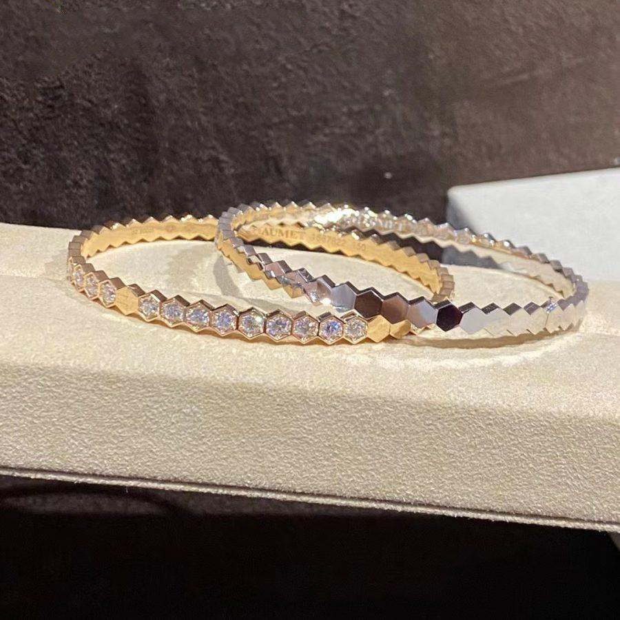 [RAFFINE]BEE LOVE GOLD BRACELET FULL DIAMOND
