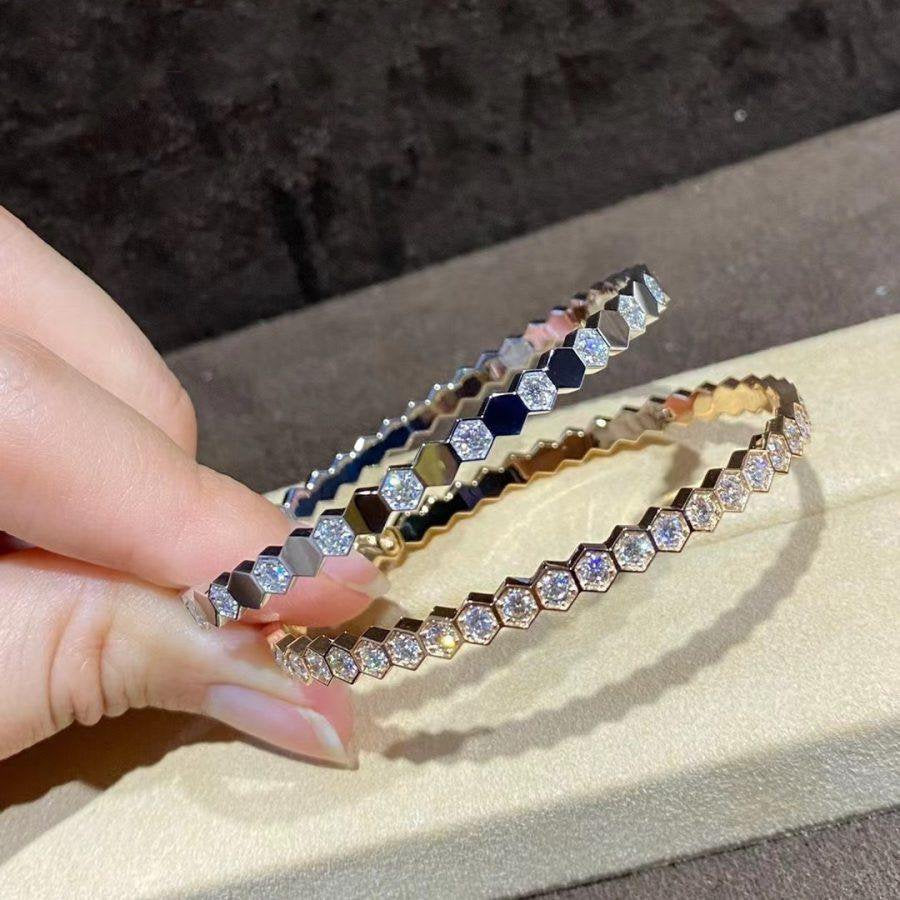 [RAFFINE]BEE LOVE GOLD BRACELET FULL DIAMOND