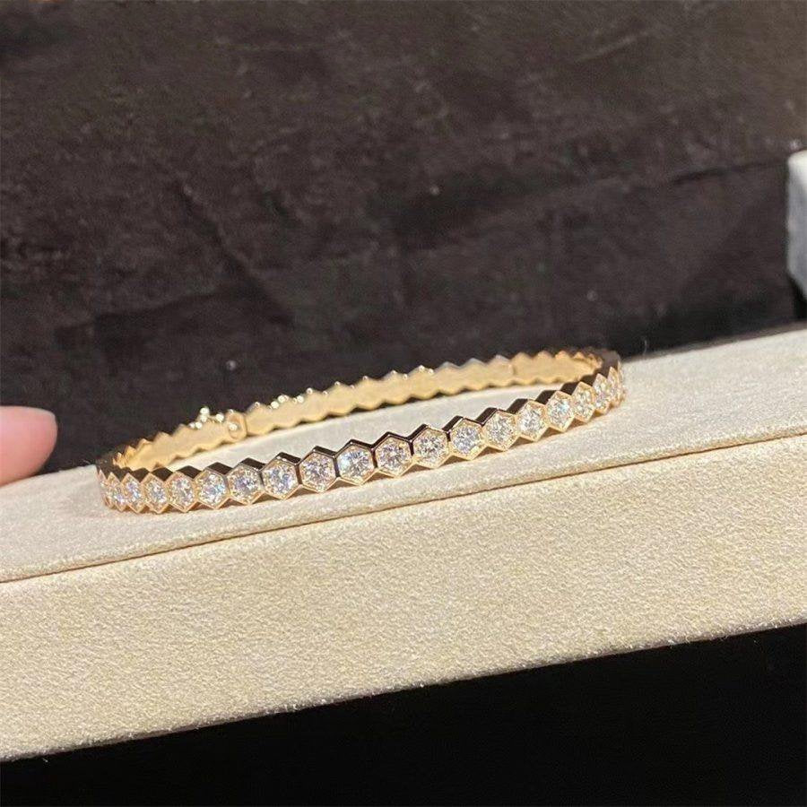 [RAFFINE]BEE LOVE GOLD BRACELET FULL DIAMOND