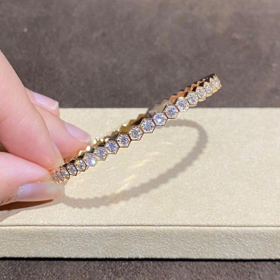 [RAFFINE]BEE LOVE GOLD BRACELET FULL DIAMOND