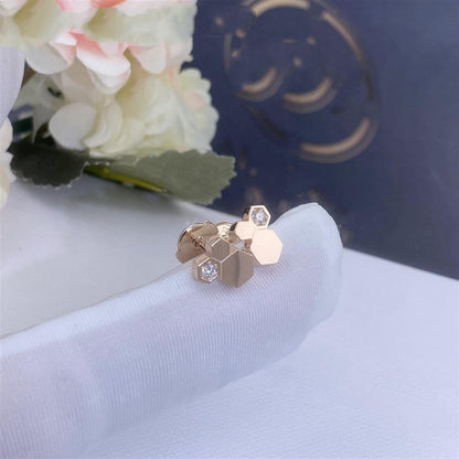 [RAFFINE]BEE LOVE PINK GOLD DIAMOND EARRINGS