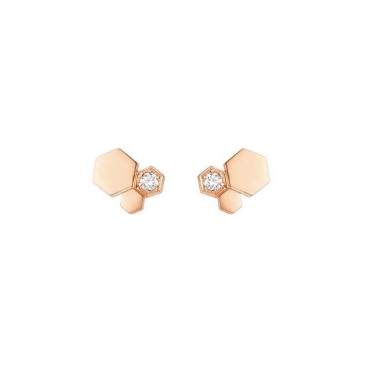[RAFFINE]BEE LOVE PINK GOLD DIAMOND EARRINGS
